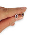 GOLD DEAL | 9K Gold Amethyst Rub-over Oval Stud Earrings