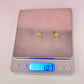 GOLD DEAL | 9K Gold Amethyst Rub-over Oval Stud Earrings
