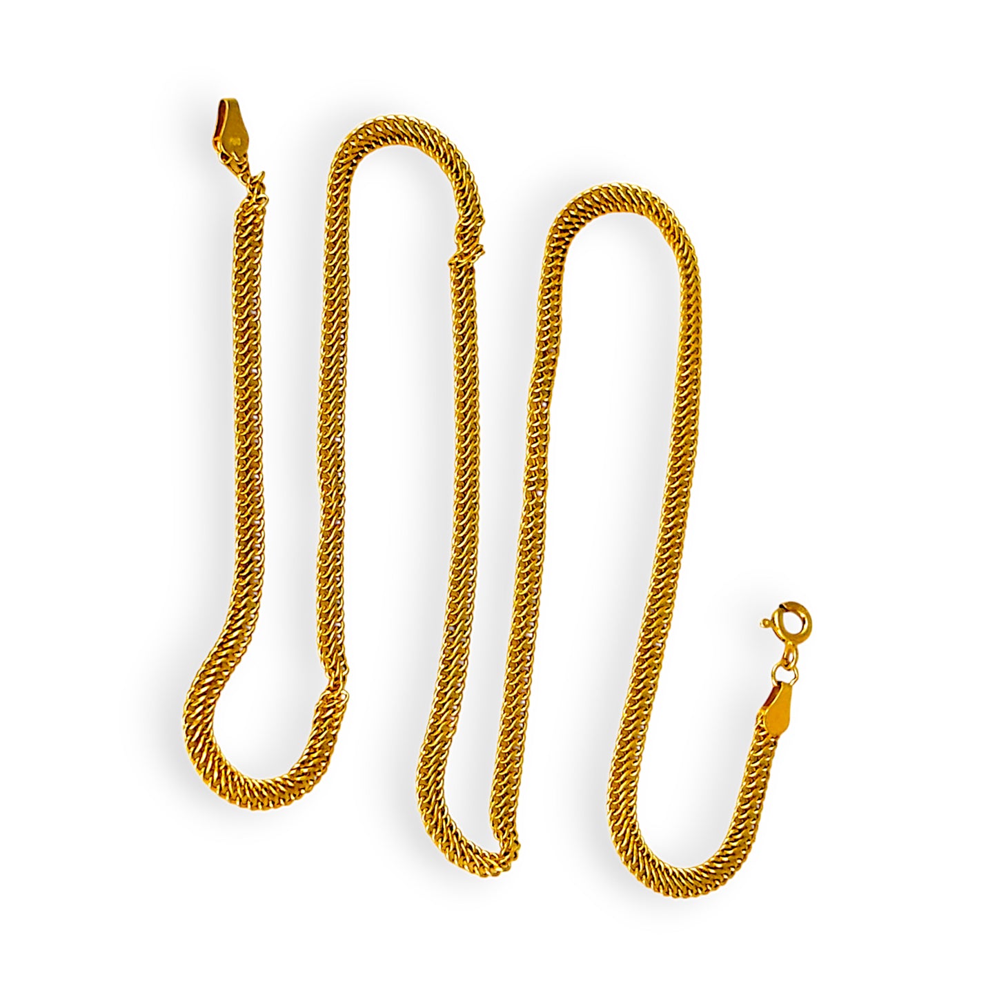 GOLD DEAL | 18ct (18K) Gold Soft Broad Snake Chain. Length 46cm