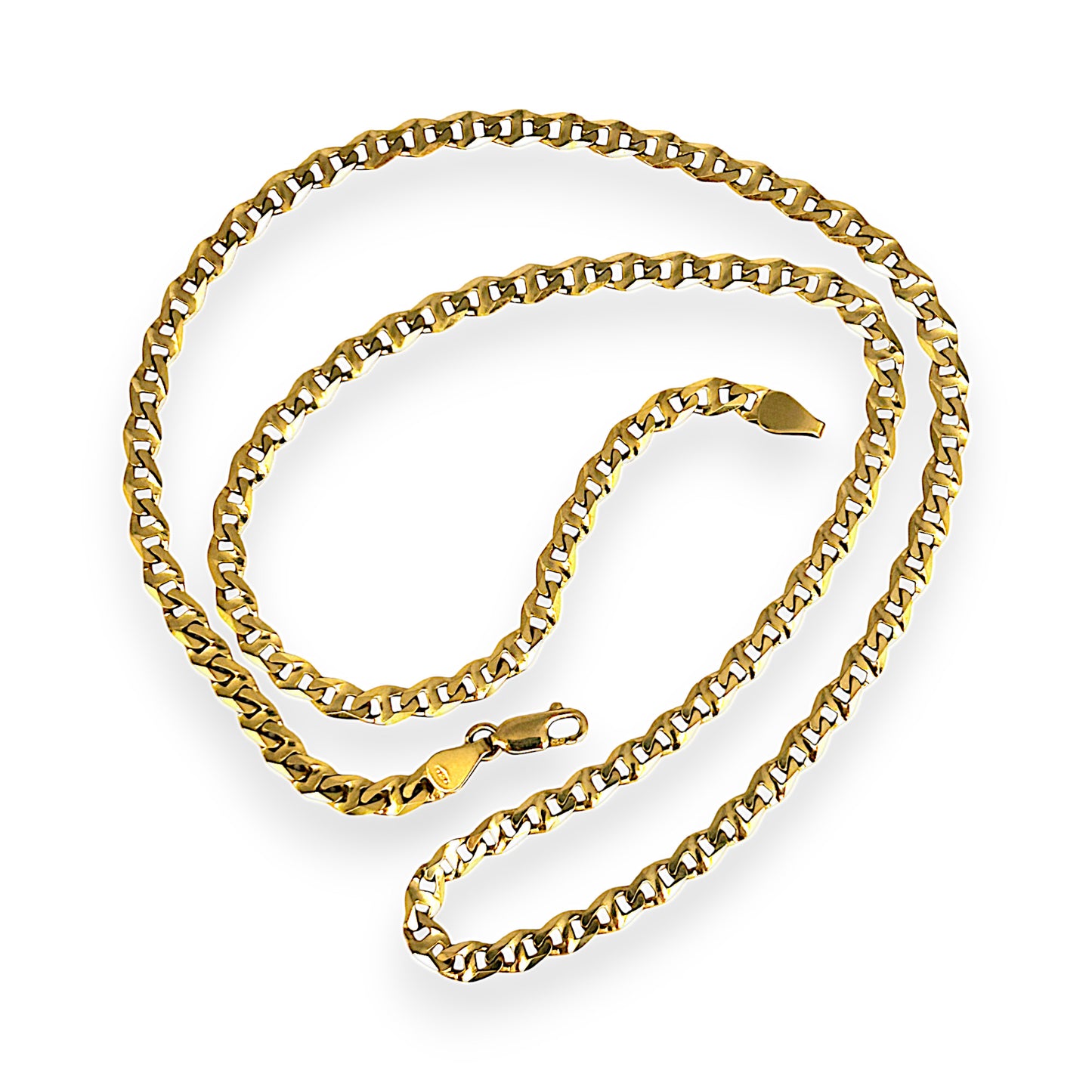 GOLD DEAL | 18ct (18K) Gold 60cm Ponderous Mariner Chain