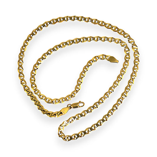 GOLD DEAL | 18ct (18K) Gold 60cm Ponderous Mariner Chain
