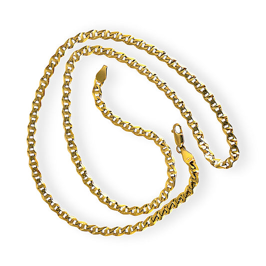GOLD DEAL | 18ct (18K) Gold 60cm Ponderous Mariner Chain