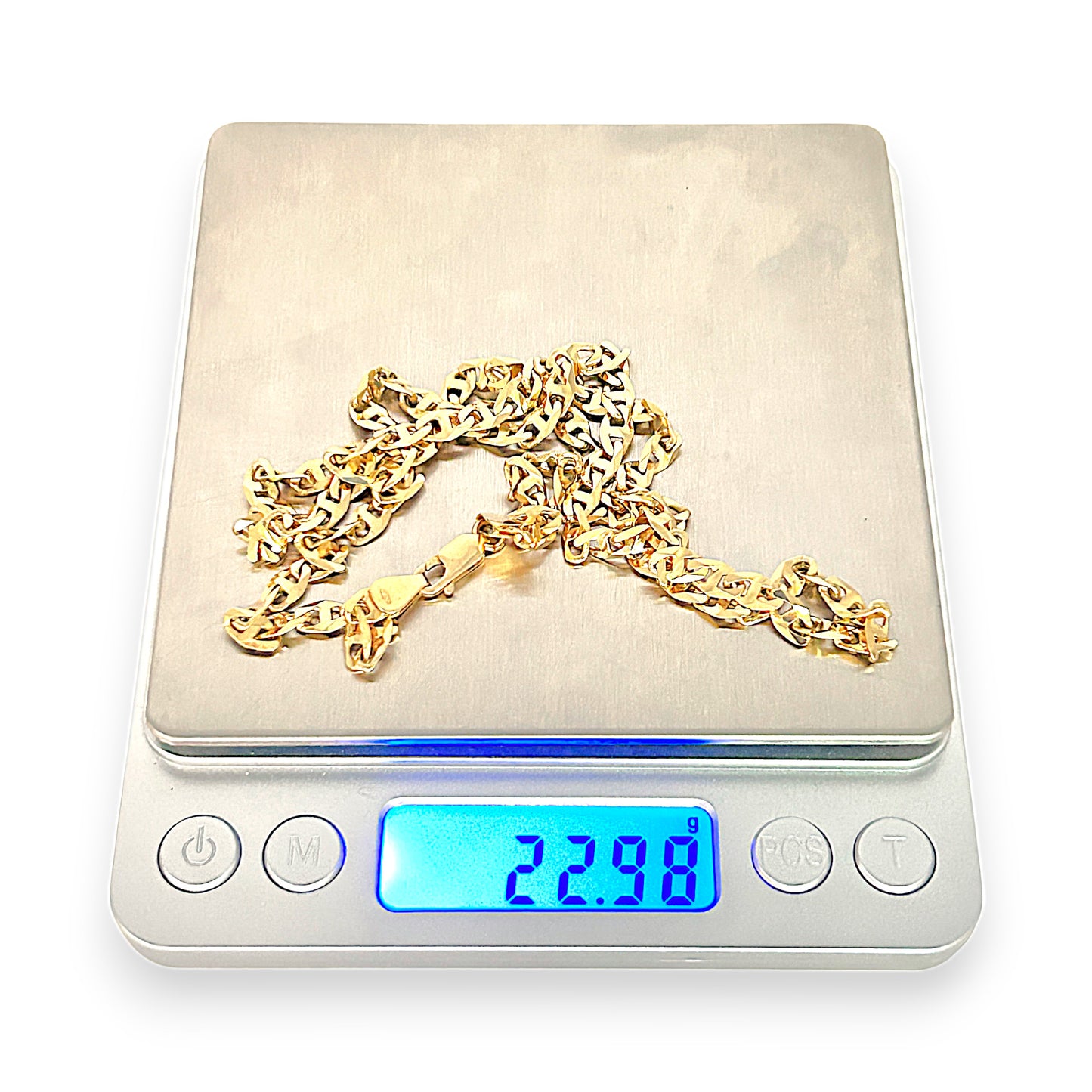 GOLD DEAL | 18ct (18K) Gold 60cm Ponderous Mariner Chain