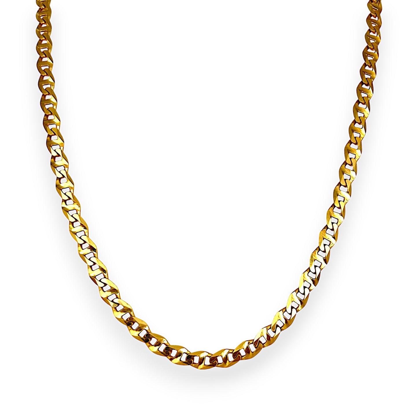 GOLD DEAL | 18ct (18K) Gold 60cm Ponderous Mariner Chain