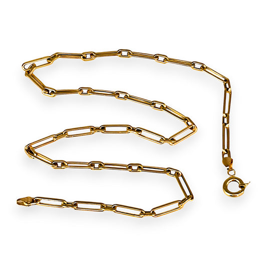 GOLD DEAL | 18K Gold Bold Paperclip Chain Length 50cm