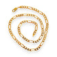 GOLD DEAL | FLASH SALE 9ct (9K) Gold 52cm Elongated 3 - 1 Figaro Chain