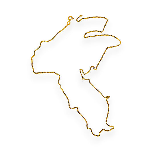 GOLD DEAL | 18ct (18K) Gold 57cm Gridline Box Chain