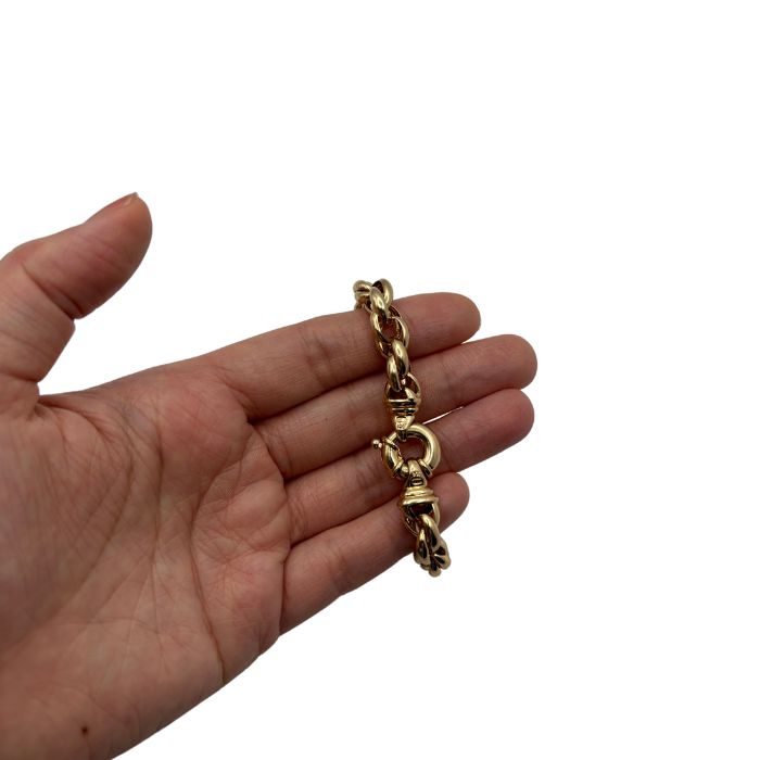 Gold Roller Curb Bracelet