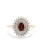 GOLD DEAL | 9K Gold Gemporia Burmese Jedi Red Spinel Ring White Zircon 1.15cts Refurbished