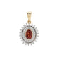 GOLD DEAL | 9ct (9K) Gold Gemporia Jedi Red Spinel & White Zircon Pendant 1 .15cts