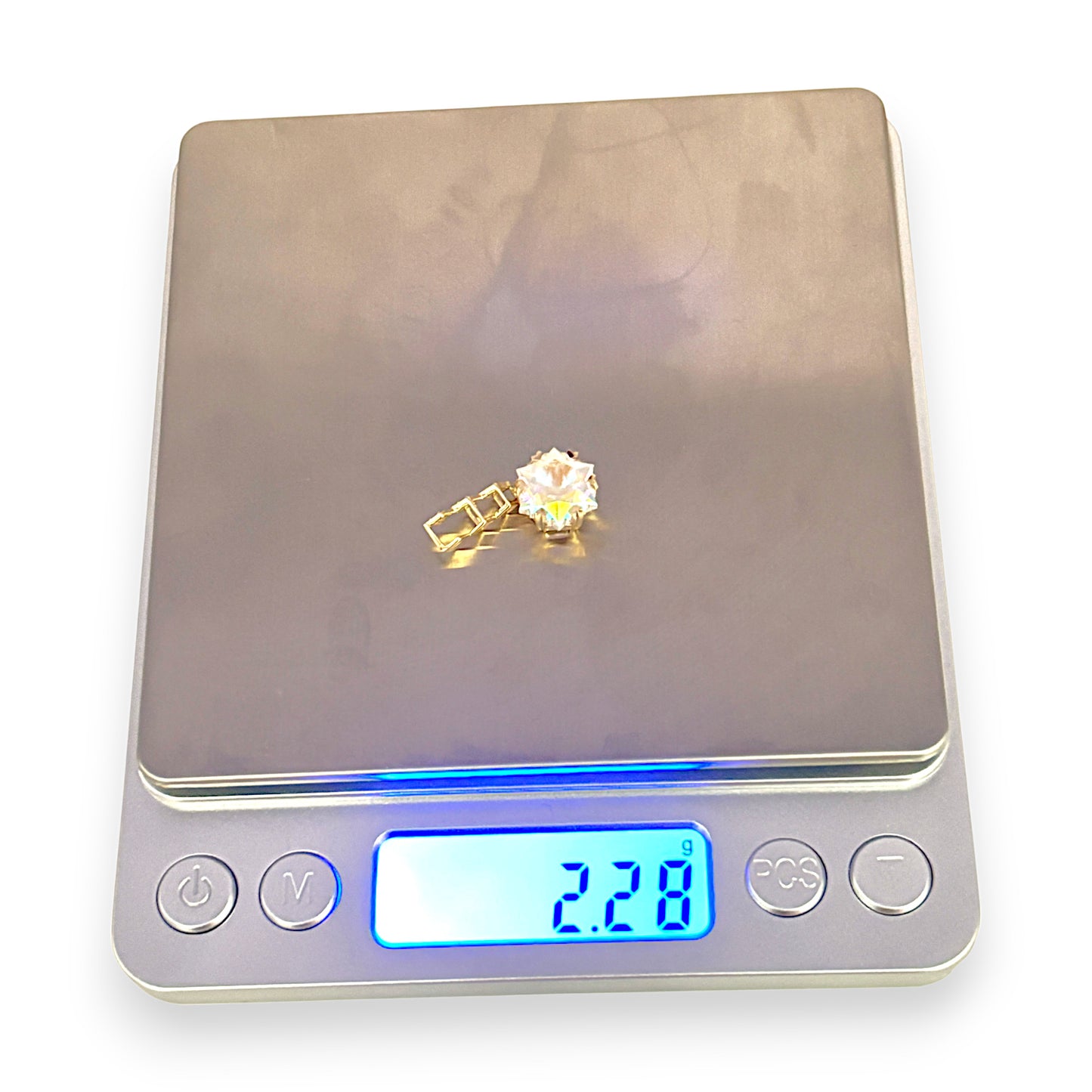 GOLD DEAL | 9ct (9K) Gold Gemporia Mercury Mystic Topaz & While Zircon Pendant 5.70cts