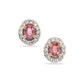 GOLD DEAL | 9K Gold Gemporia Montepuez Padparadscha Sapphire Stud Earrings