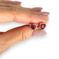 9K Gold Gemporia Bemainty Ruby Heart Stud Earrings. R # 909
