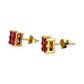 GOLD DEAL | 9ct (9K) Gold Refurbished Rosé Éclat Stud Earrings with Pink Sapphire