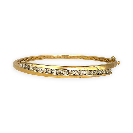 GOLD DEAL | FLASH SALE 10ct (10K) Gold Michael Hill Bangle Diamond TDW 1.88ct Valuation $10,650