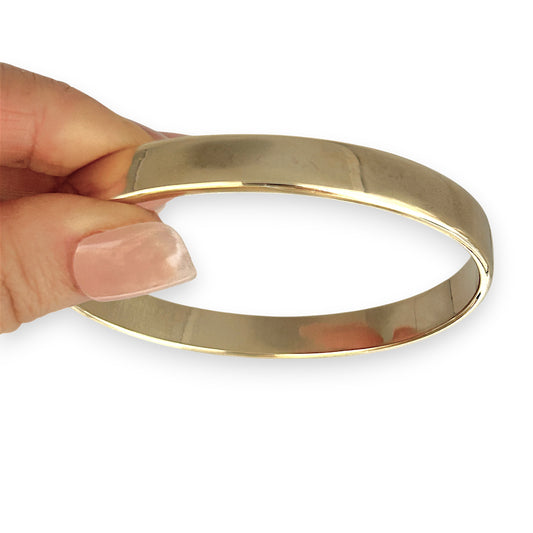 GOLD DEAL | 9ct (9K) Gold Robust Solid Oval Heavy-Duty Bangle