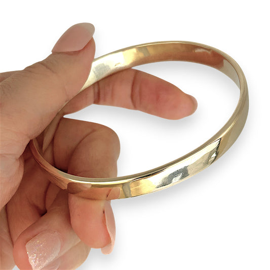 GOLD DEAL | 9ct (9K) Gold Robust Solid Oval Heavy-Duty Bangle