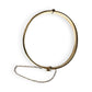 9ct Gold Vintage Engraved Oval Bangle Bracelet with Safety Lock & Chain. R # 922
