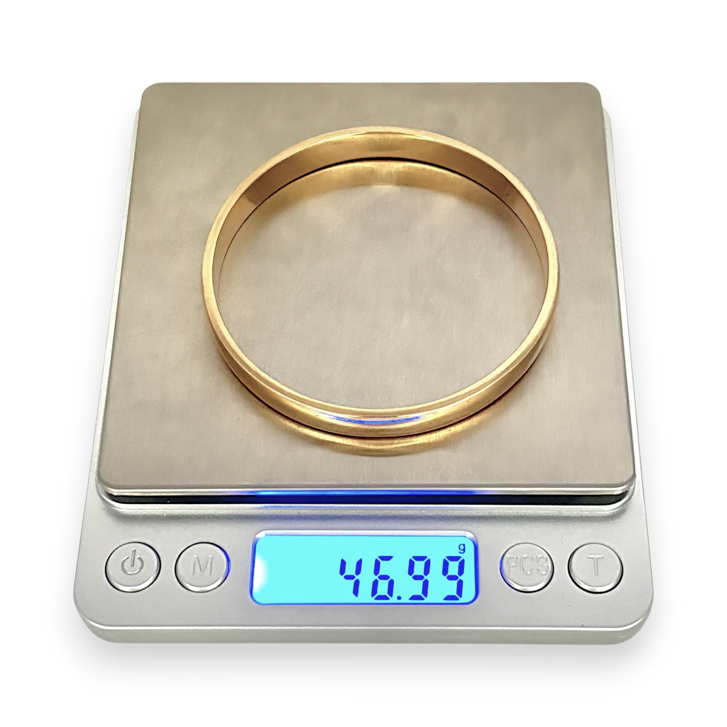 GOLD DEAL | 9ct (9K) Gold 64.9mm x 8.0mm Timeless Elegant Wide Solid Bangle