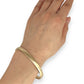 GOLD DEAL | 9ct (9K) Gold Boundless 65.5mm x 6.7mm Solid Bangle Valuation $5,525