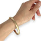 GOLD DEAL | 9ct (9K) Gold Boundless 65.5mm x 6.7mm Solid Bangle Valuation $5,525
