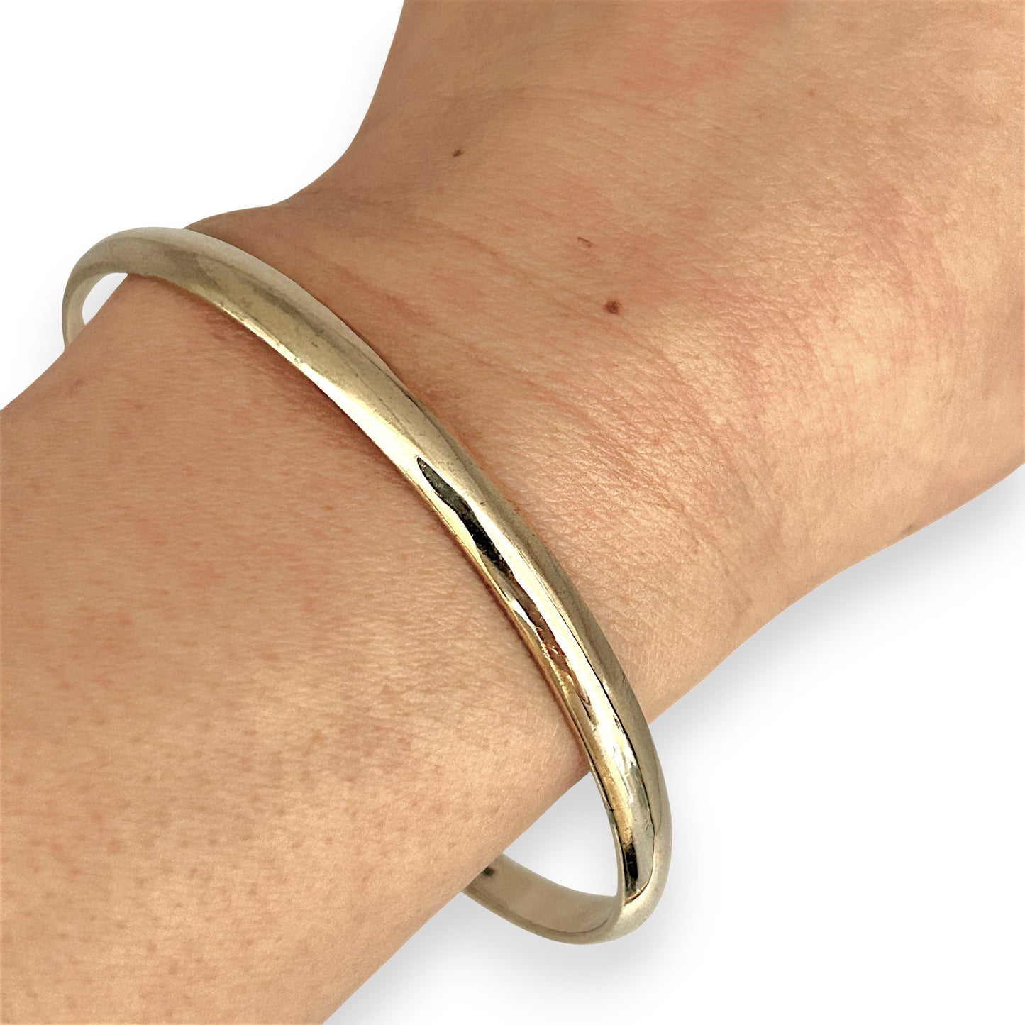 GOLD DEAL | 9ct (9K) Gold 66.7mm x 4.2mm Half Dome Solid Bangle