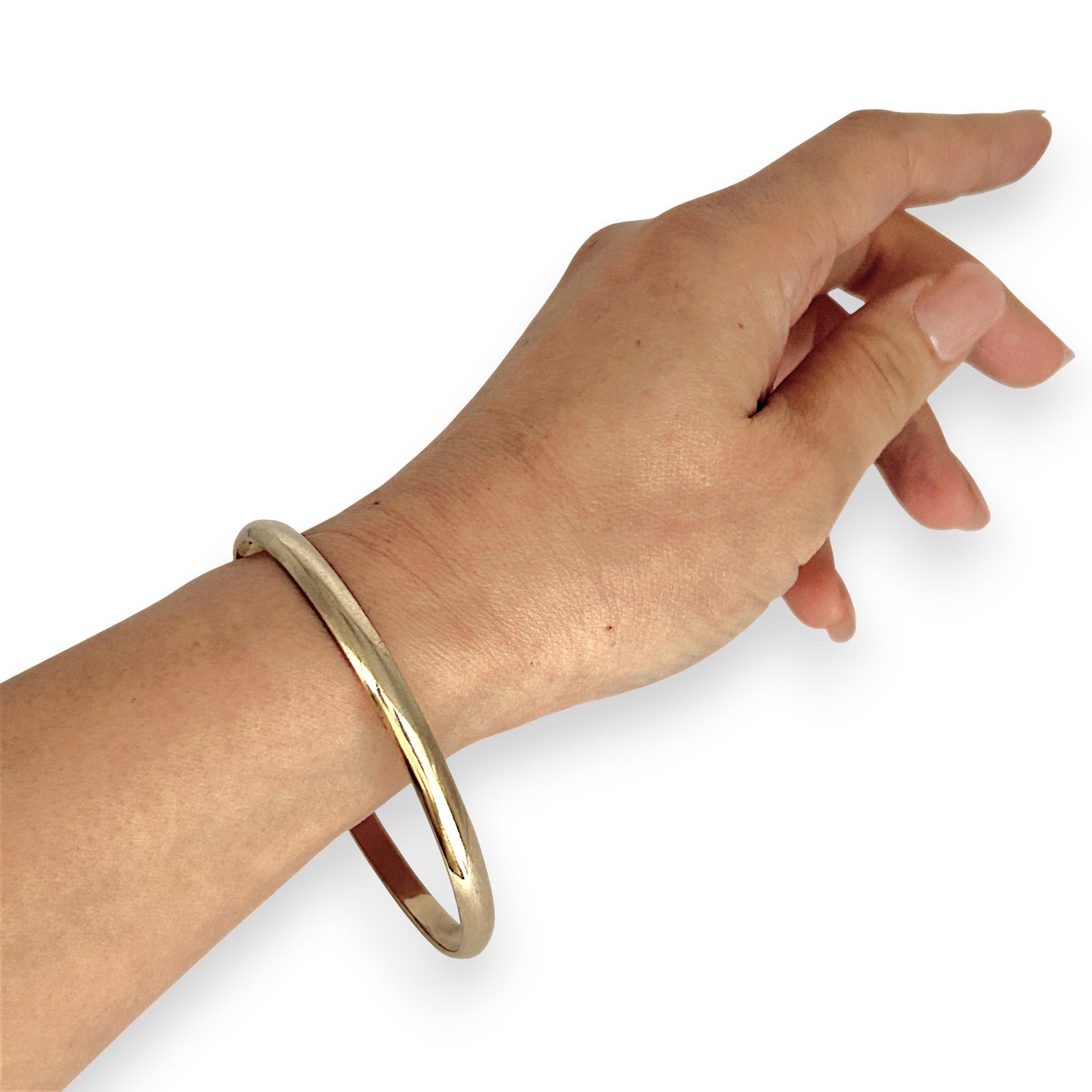 GOLD DEAL | 9ct (9K) Gold 66.7mm x 4.2mm Half Dome Solid Bangle