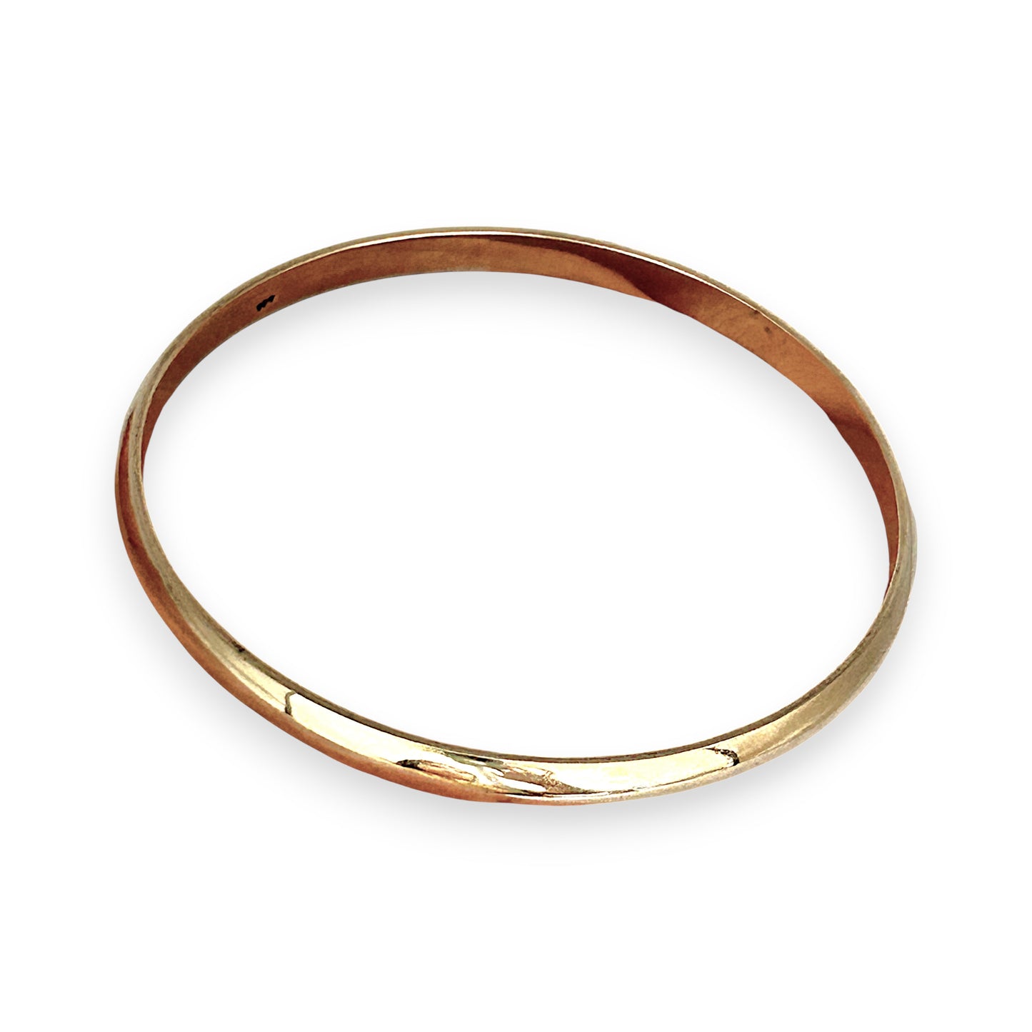 GOLD DEAL | 9ct (9K) Gold 66.7mm x 4.2mm Half Dome Solid Bangle