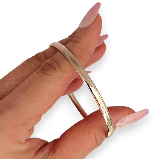 GOLD DEAL | FLASH SALE 9ct (9K) Gold Refurbished 63.7mm X 3.8mm Solid Classic Bangle