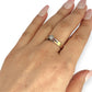 GOLD DEAL | 9ct (9K) Y/W Gold Vintage Diamond & Ruby Trio Ring Size O