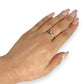 GOLD DEAL | 9ct (9K) Y/W Gold Vintage Diamond & Ruby Trio Ring Size O