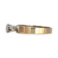 GOLD DEAL | 9ct (9K) Y/W Gold Vintage Diamond & Ruby Trio Ring Size O