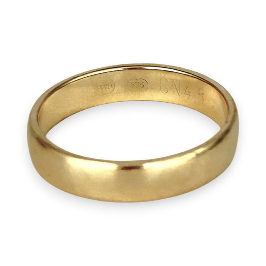 GOLD DEAL | 9ct (9K) Gold 4.5mm Minimalist Plain Band Ring Size Q