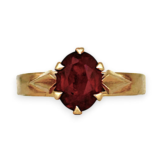 GOLD DEAL | 9ct (9K) Gold Elegant Ruby Accent Ring