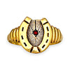 GOLD DEAL | FLASH SALE 9ct (9K) Gold Lucky Luxe Horseshoe Ring Size Q1/2