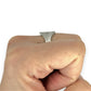 GOLD DEAL | FLASH SALE 9ct (9K) White Gold  Minimalist Signet Ring Size M