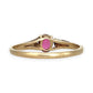 GOLD DEAL | 9ct (9K) Gold Timeless Ruby & Diamond Trio Ring Size N 1/2