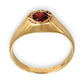 GOLD DEAL | FLASH SALE 9ct (9K) Gold Vintage Ruby Halo Ring Size U