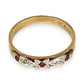 GOLD DEAL | 9ct (9K) Y/W Gold Trio Ruby Vintage Ring with Diamonds Size O