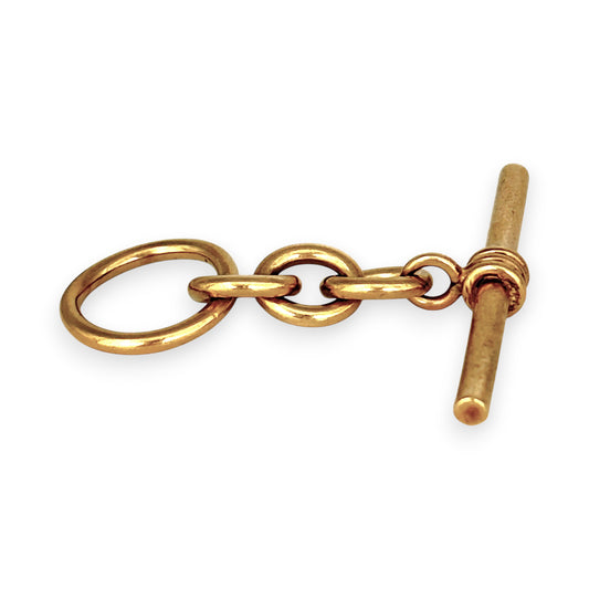 GOLD DEAL | FLASH SALE 9ct (9K) Gold Vintage Solid T Bar Pendant with Oval Link