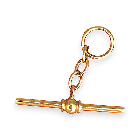 GOLD DEAL | 9ct (9K) Gold Oval Chain T Bar Pendant