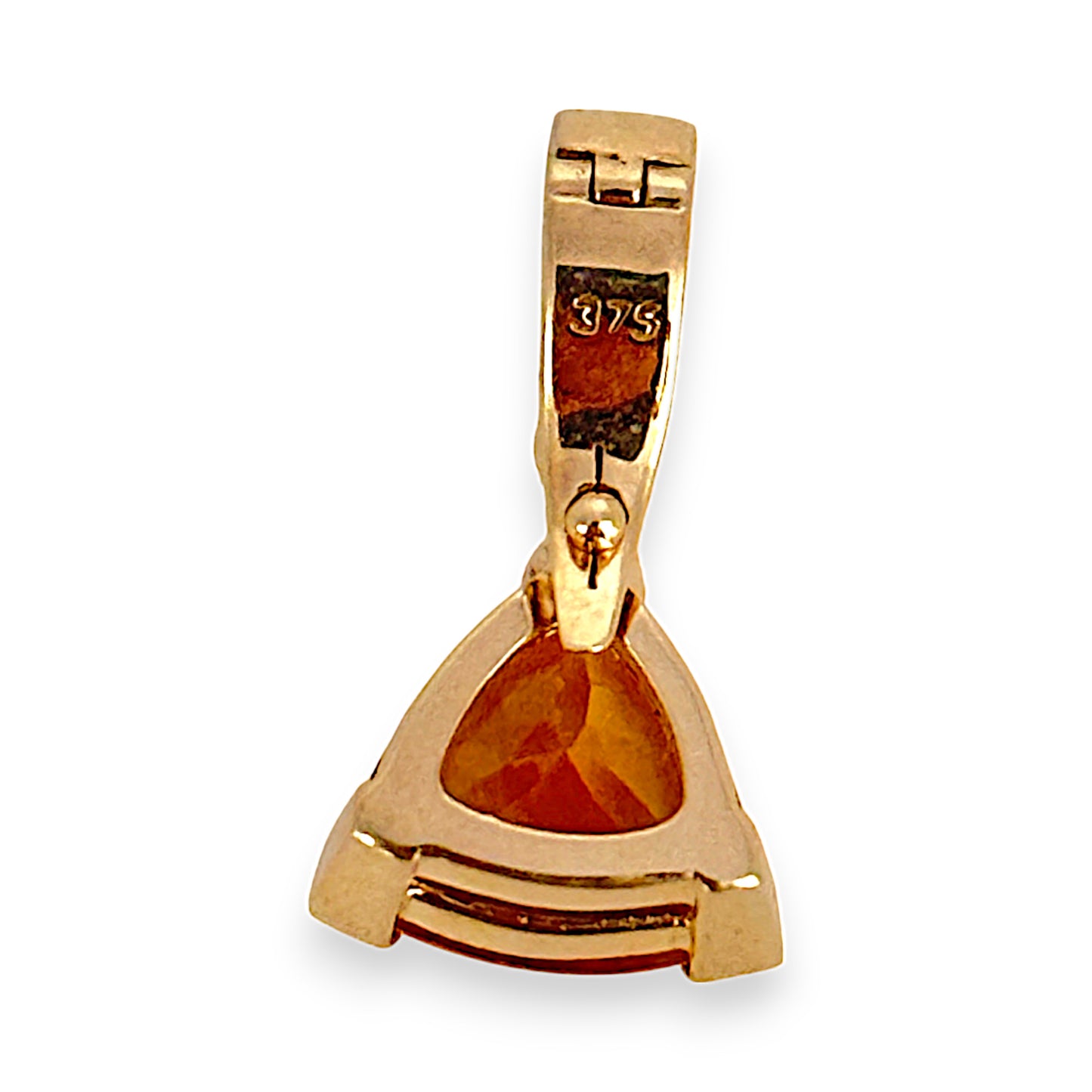 GOLD DEAL | 9ct (9K) Gold Luminous Sapphire & Moissanite Pendant Refurbished