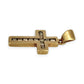 GOLD DEAL | 9ct Gold Cross Pendant Square Soft Edge with Diamonds