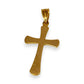 9ct Gold Cross Soft Round Edge Pendant. R # 980