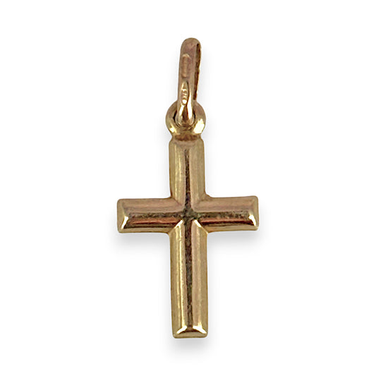 9ct Gold Cross Spherical Small Pendant. R # 983