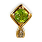 GOLD DEAL | 9K Gold Natural Peridot & Diamonds Pendant