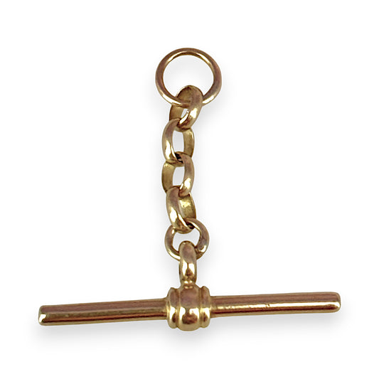 9ct Gold T-Bar Pendant. R # 986