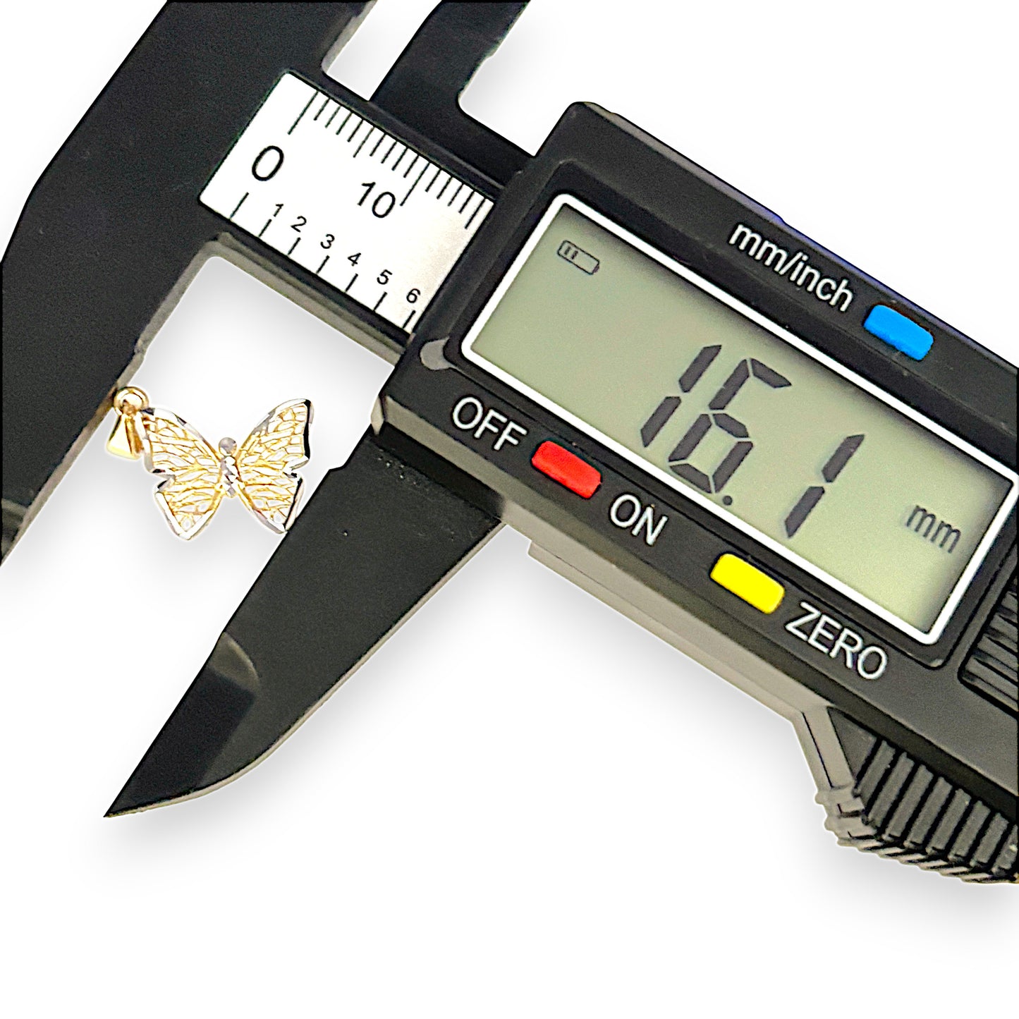 GOLD DEAL | 9ct (9K) Y/W Gold Two Tone Elegant Butterfly Pendant Refurbished