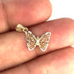 GOLD DEAL | 9ct (9K) Y/W Gold Two Tone Elegant Butterfly Pendant Refurbished