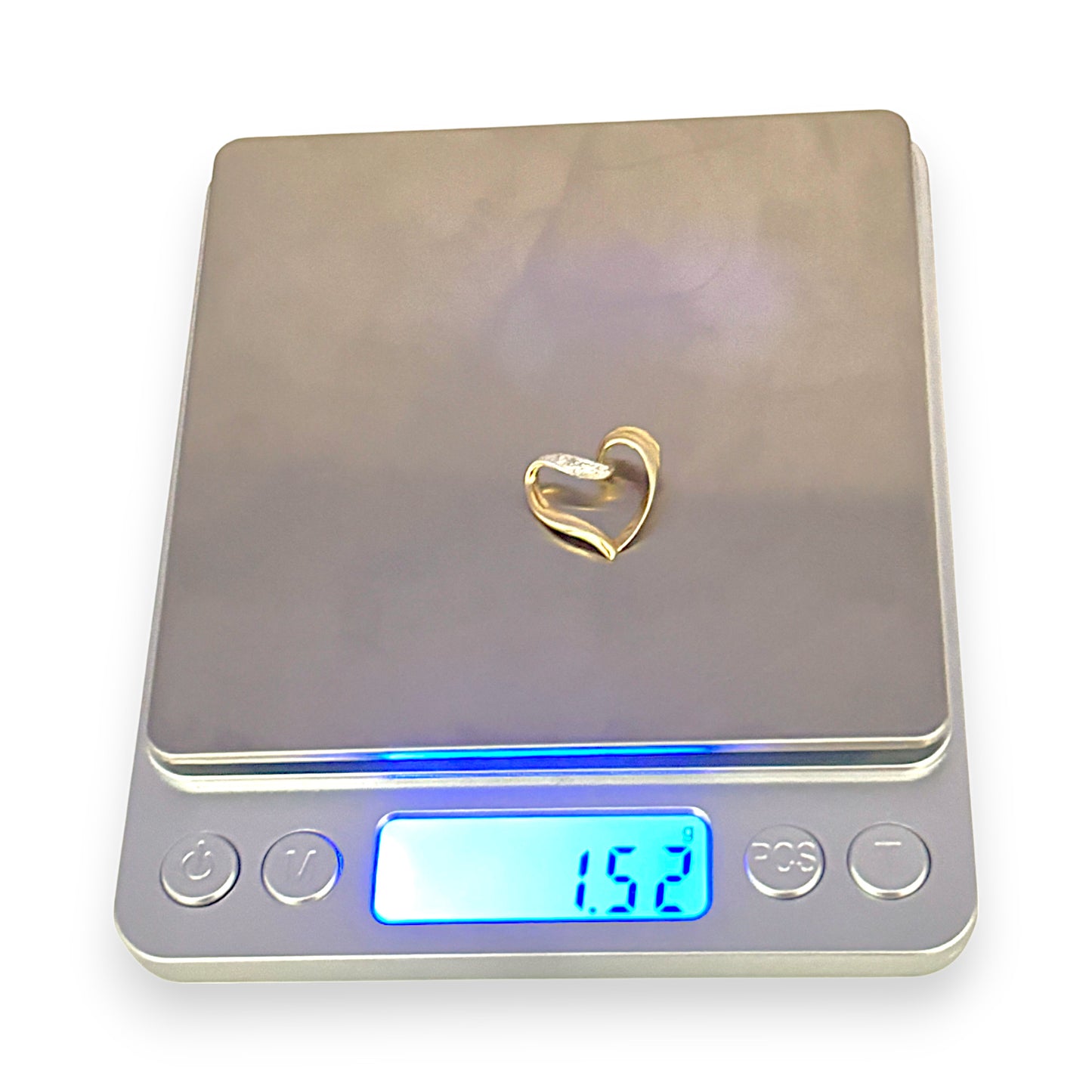 GOLD DEAL | 9ct Y/W Gold Two-Tone Open Heart Pendant